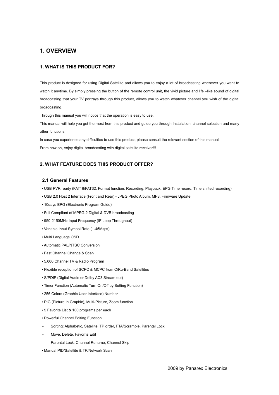 Overview | EXPANSYS PANSAT 4500 User Manual | Page 8 / 44