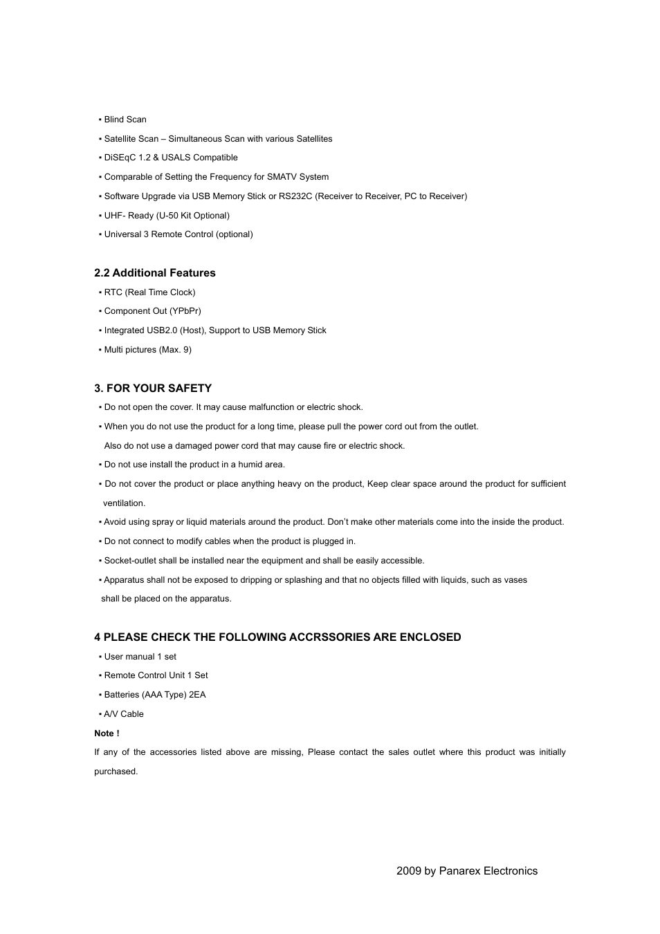 EXPANSYS PANSAT 4500 User Manual | Page 9 / 44