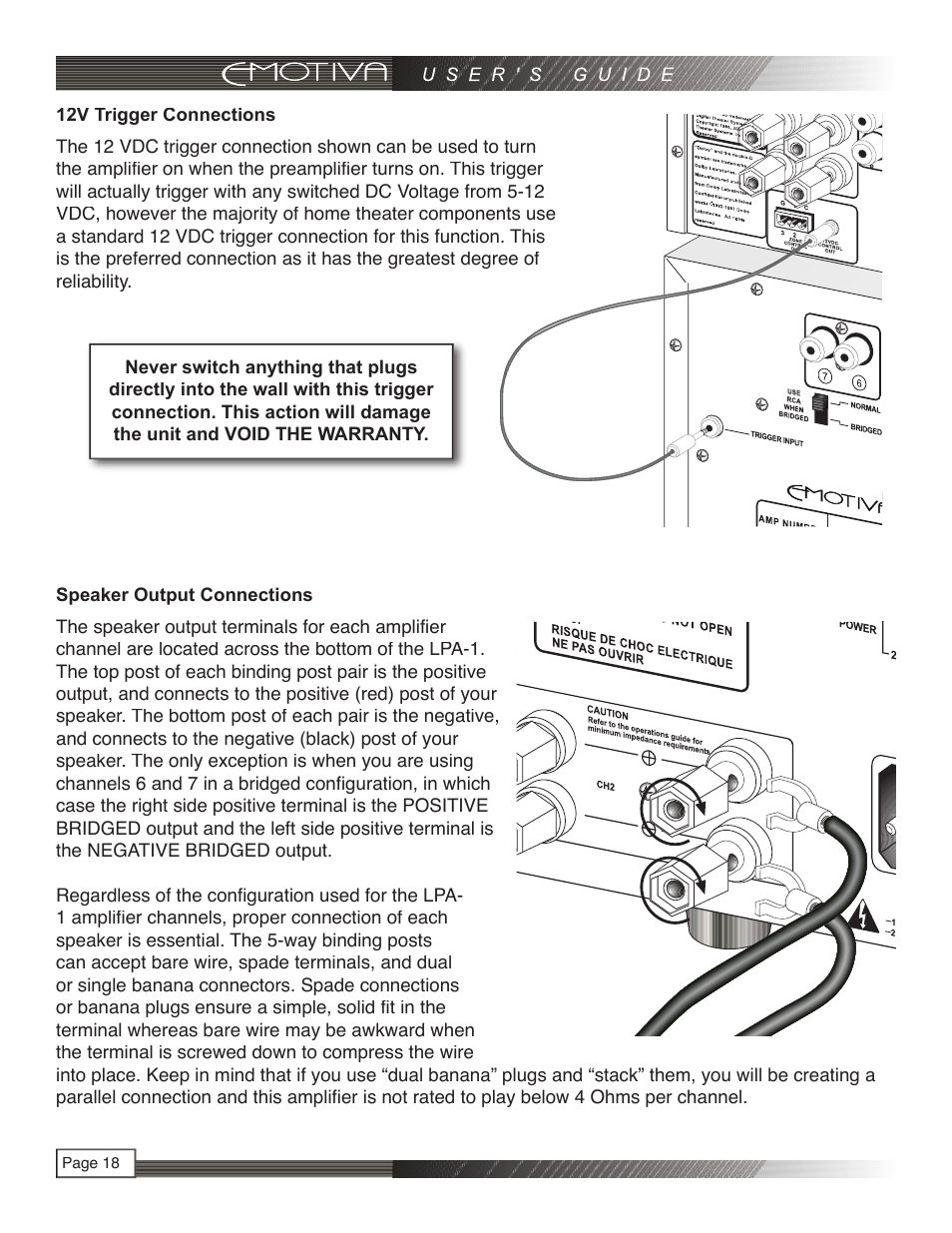 Emotiva LPA-1 User Manual | Page 18 / 26