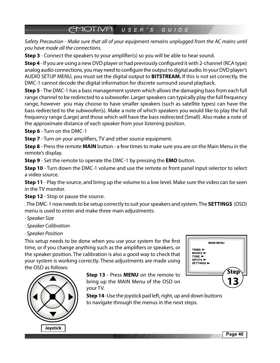 Emotiva DMC-1 User Manual | Page 40 / 96