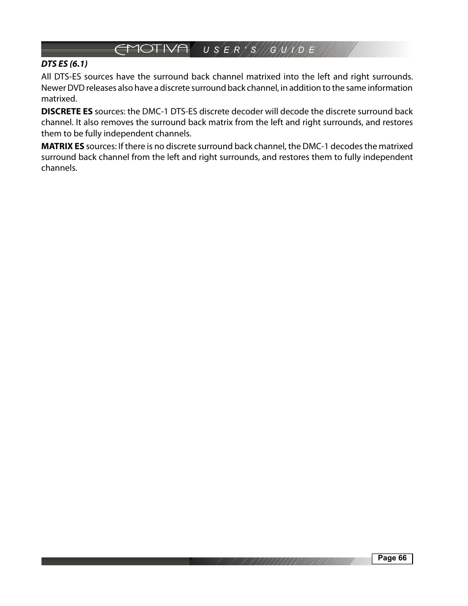 Emotiva DMC-1 User Manual | Page 66 / 96