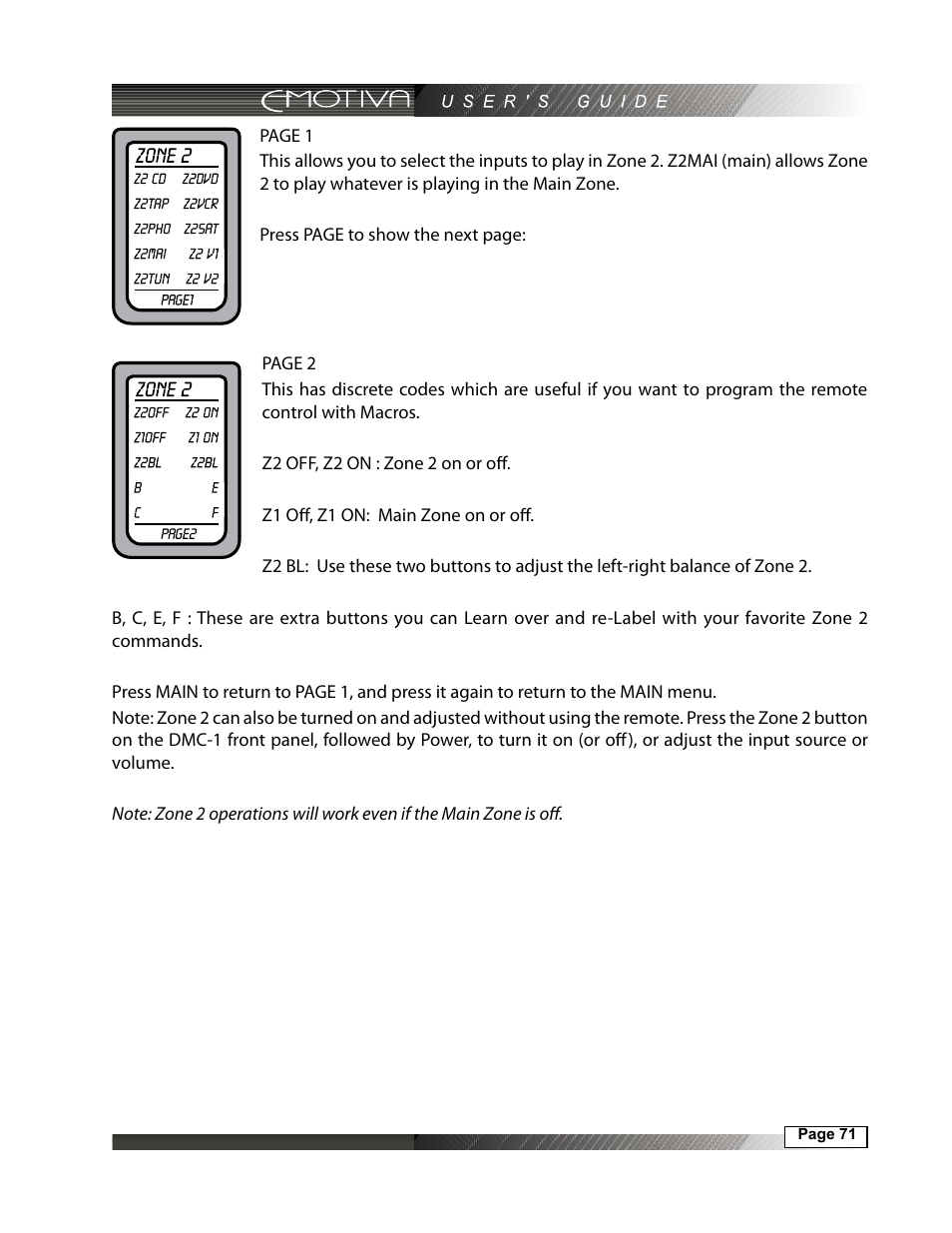 Emotiva DMC-1 User Manual | Page 71 / 96