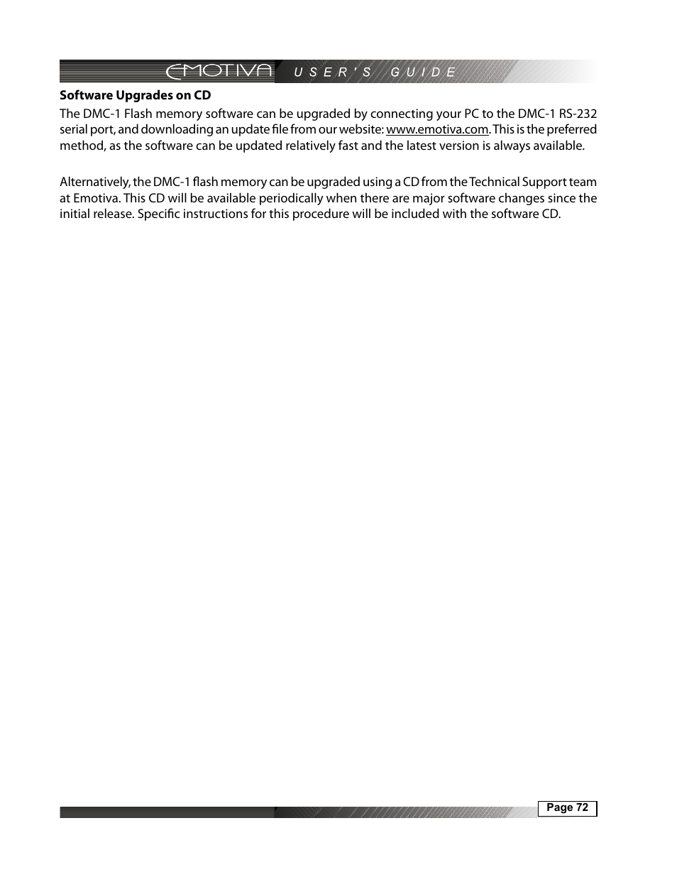 Emotiva DMC-1 User Manual | Page 72 / 96