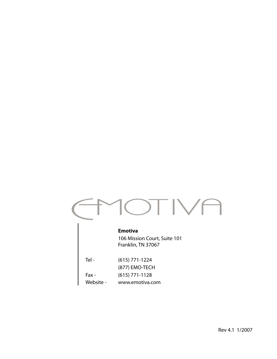Emotiva DMC-1 User Manual | Page 96 / 96