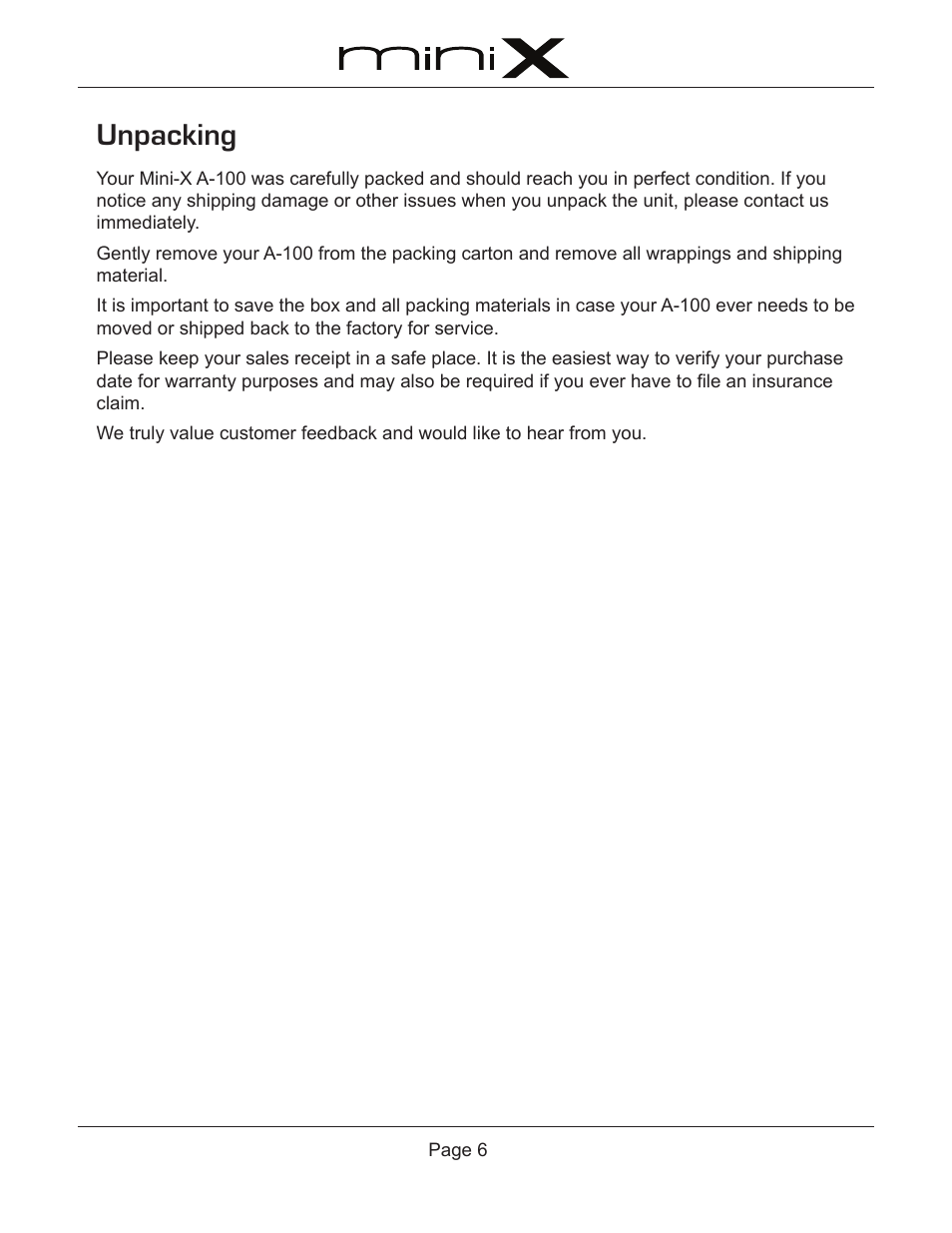 Unpacking | Emotiva A-100 User Manual | Page 10 / 24