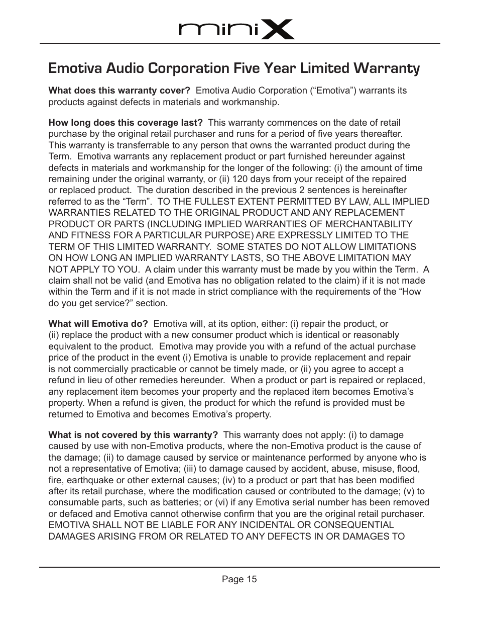 Emotiva A-100 User Manual | Page 19 / 24