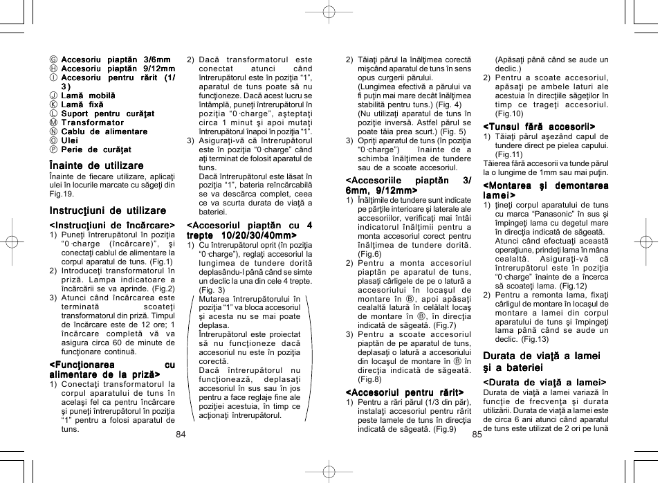 Panasonic ER508 User Manual | Page 47 / 52