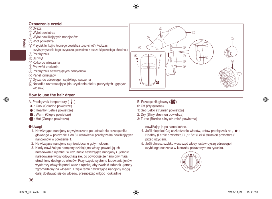 Panasonic EH 2271 User Manual | Page 36 / 72