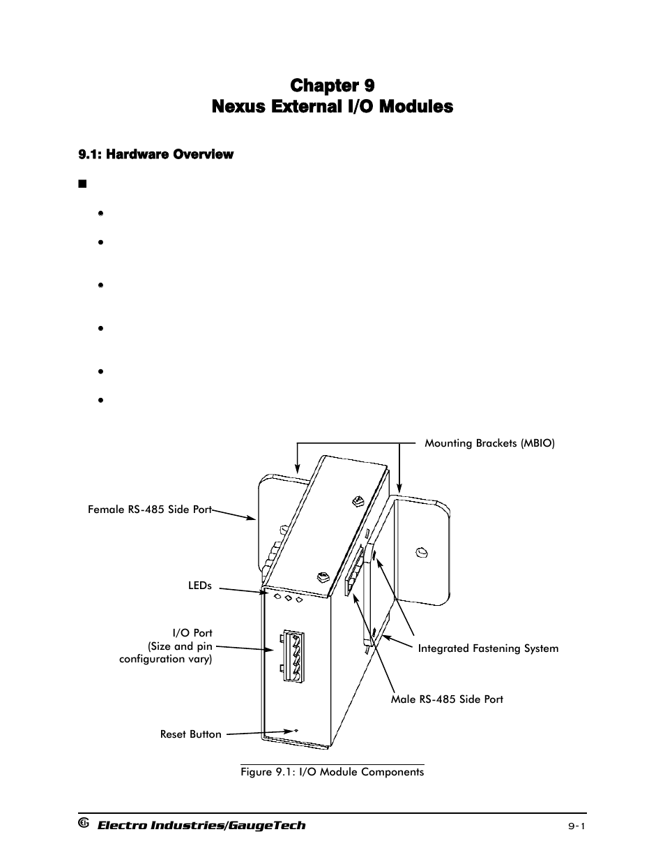 Chapter 9: nexus external i/o modules, Hardware overview, Chapter 9 nexus external i/o modules | Electro-Voice 1252 User Manual | Page 113 / 154
