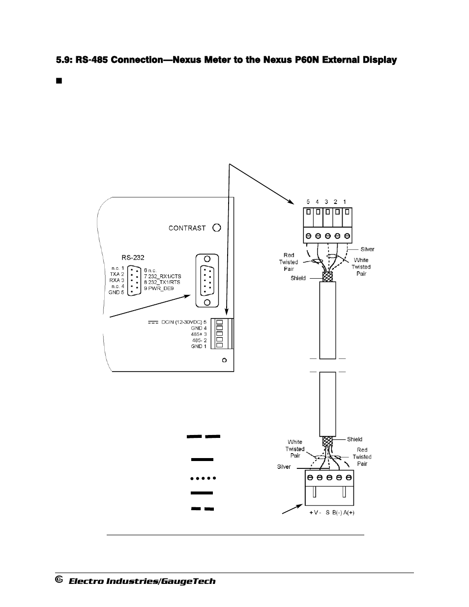 Rs-485 connection - nexus to p60n display | Electro-Voice 1252 User Manual | Page 70 / 154