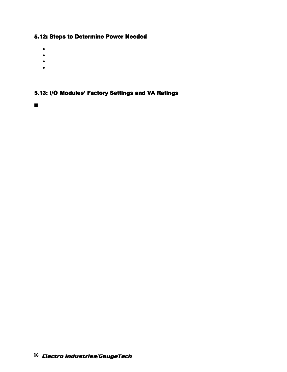 Steps to determine power needed, I/o modules' factory settings with va ratings | Electro-Voice 1252 User Manual | Page 73 / 154
