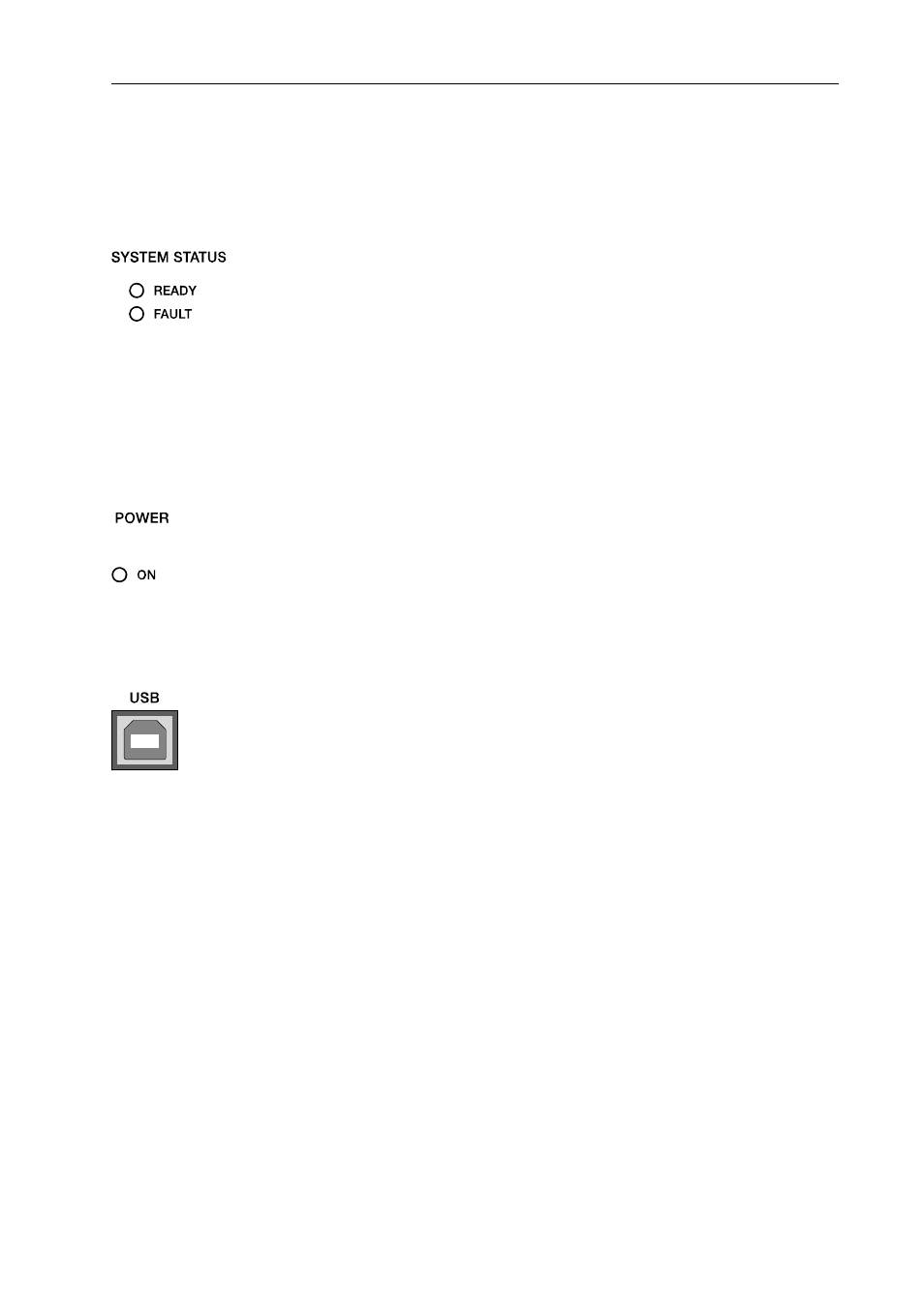 System status-leds, Power-led, Usb interface | System status-leds power-led usb interface | Electro-Voice System Controller NetMax N8000 User Manual | Page 11 / 48