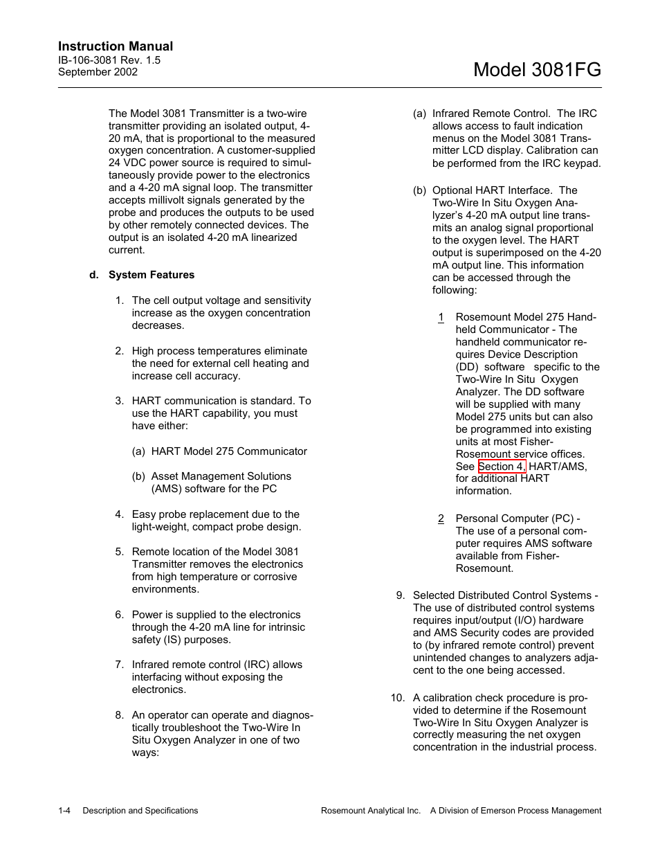 Model 3081fg | Emerson 3081FG User Manual | Page 14 / 78
