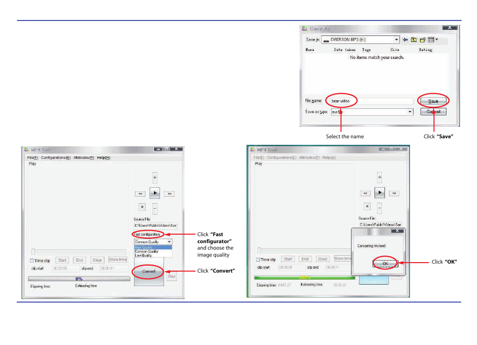 Converting videos | Emerson EMP413-2 User Manual | Page 19 / 31