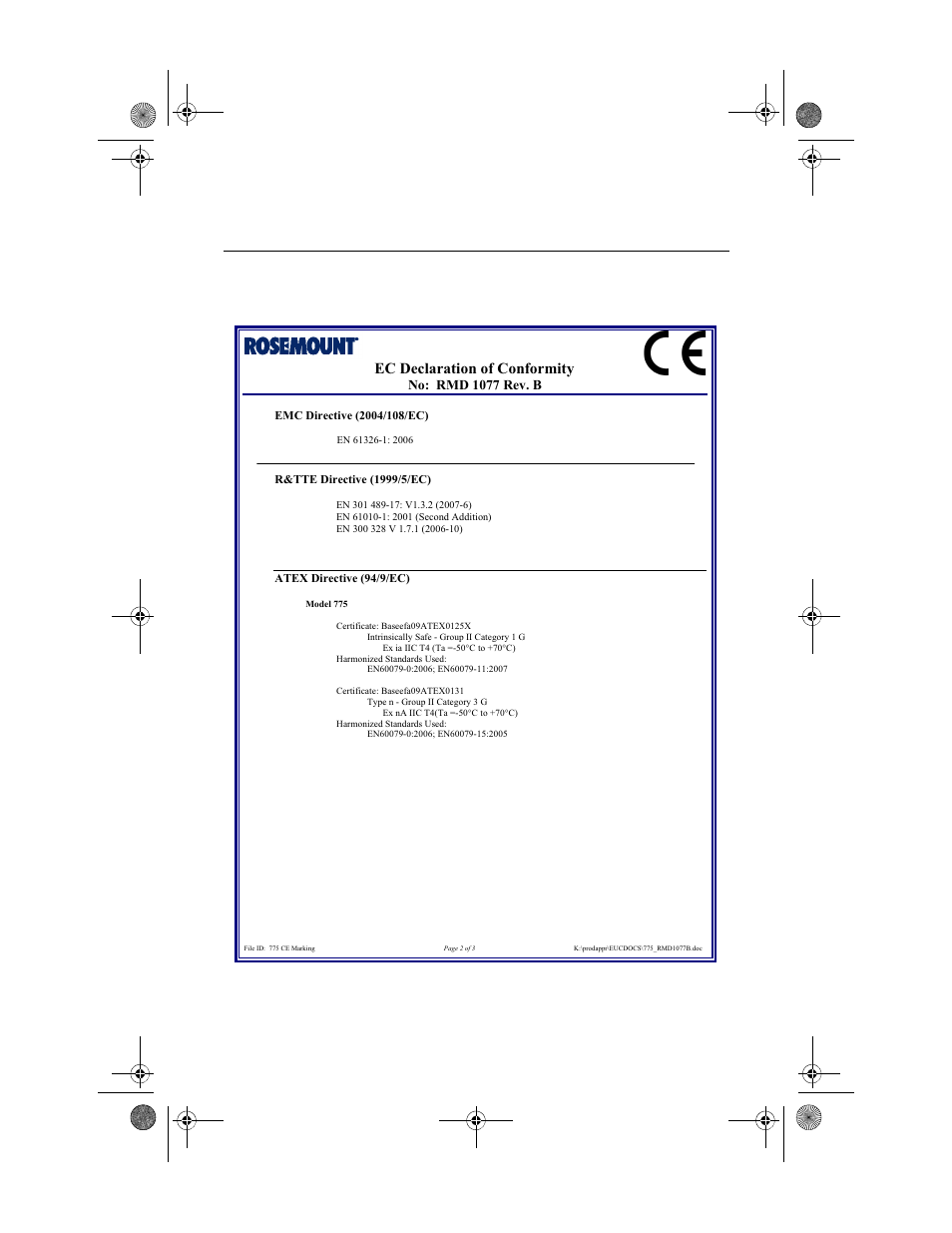 Smart wireless thum adapter, Ec declaration of conformity, Quick installation guide | Emerson 00825-0100-4075 User Manual | Page 26 / 28
