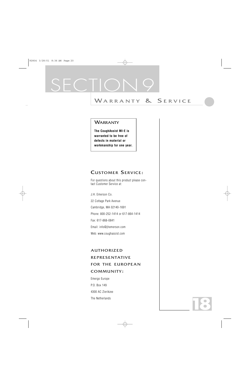 Emerson 3200 User Manual | Page 19 / 20