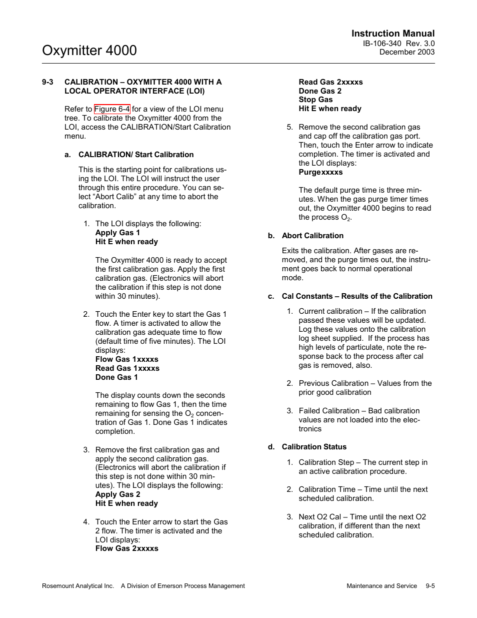 Oxymitter 4000 | Emerson OXYMITTER 4000 User Manual | Page 133 / 172