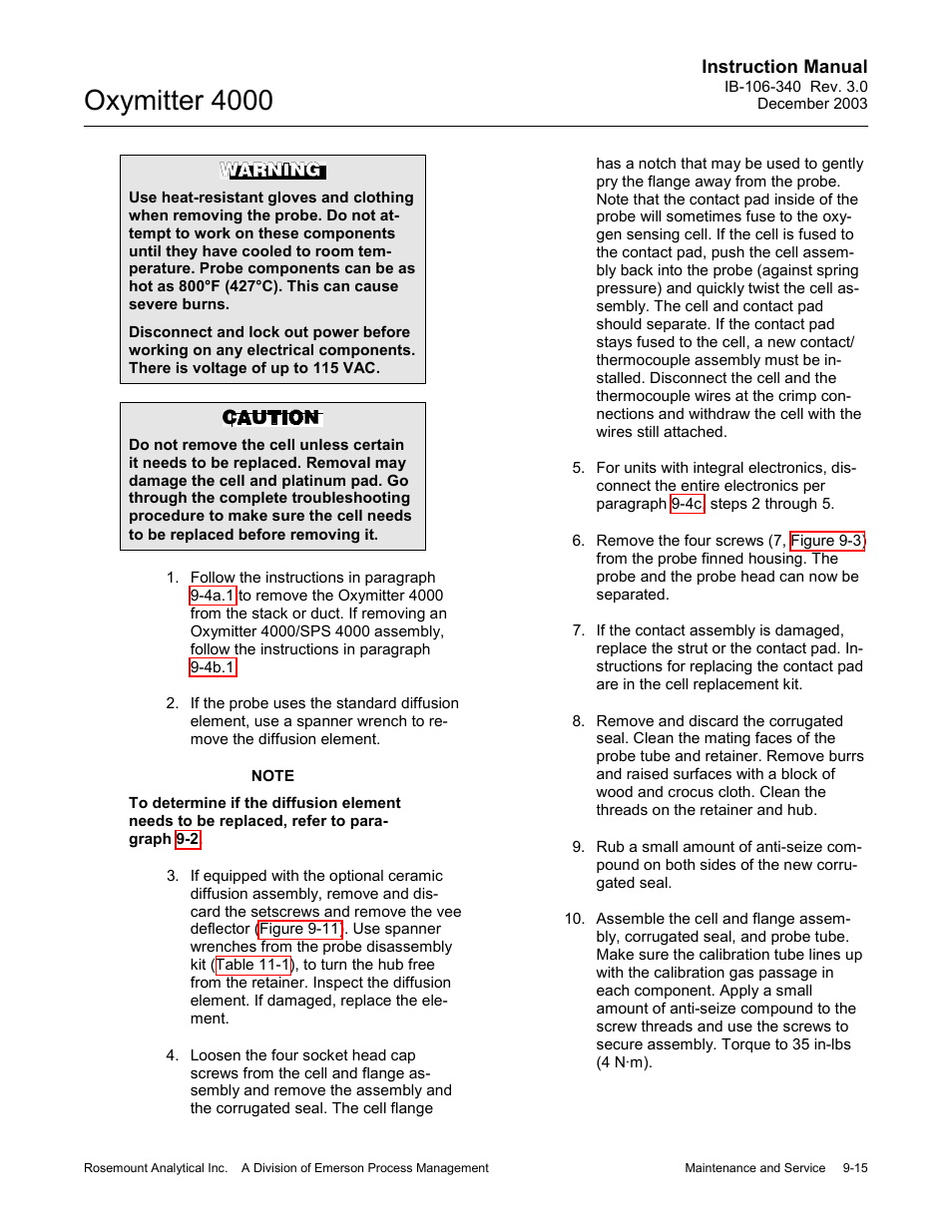Oxymitter 4000 | Emerson OXYMITTER 4000 User Manual | Page 143 / 172