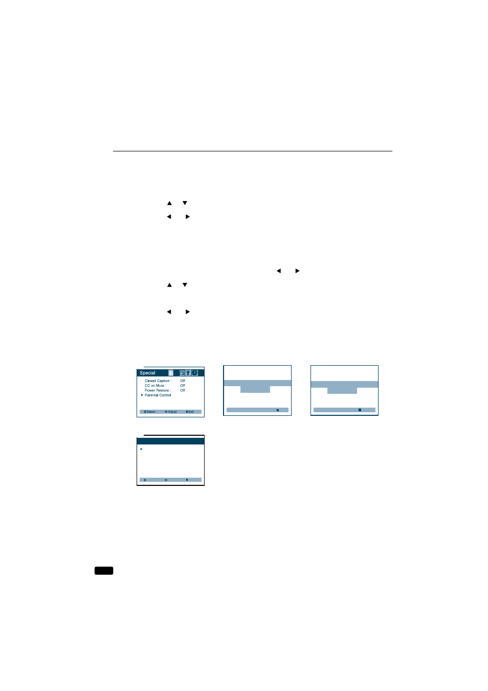 Parental control settings | Emerson HKTV13 User Manual | Page 24 / 29