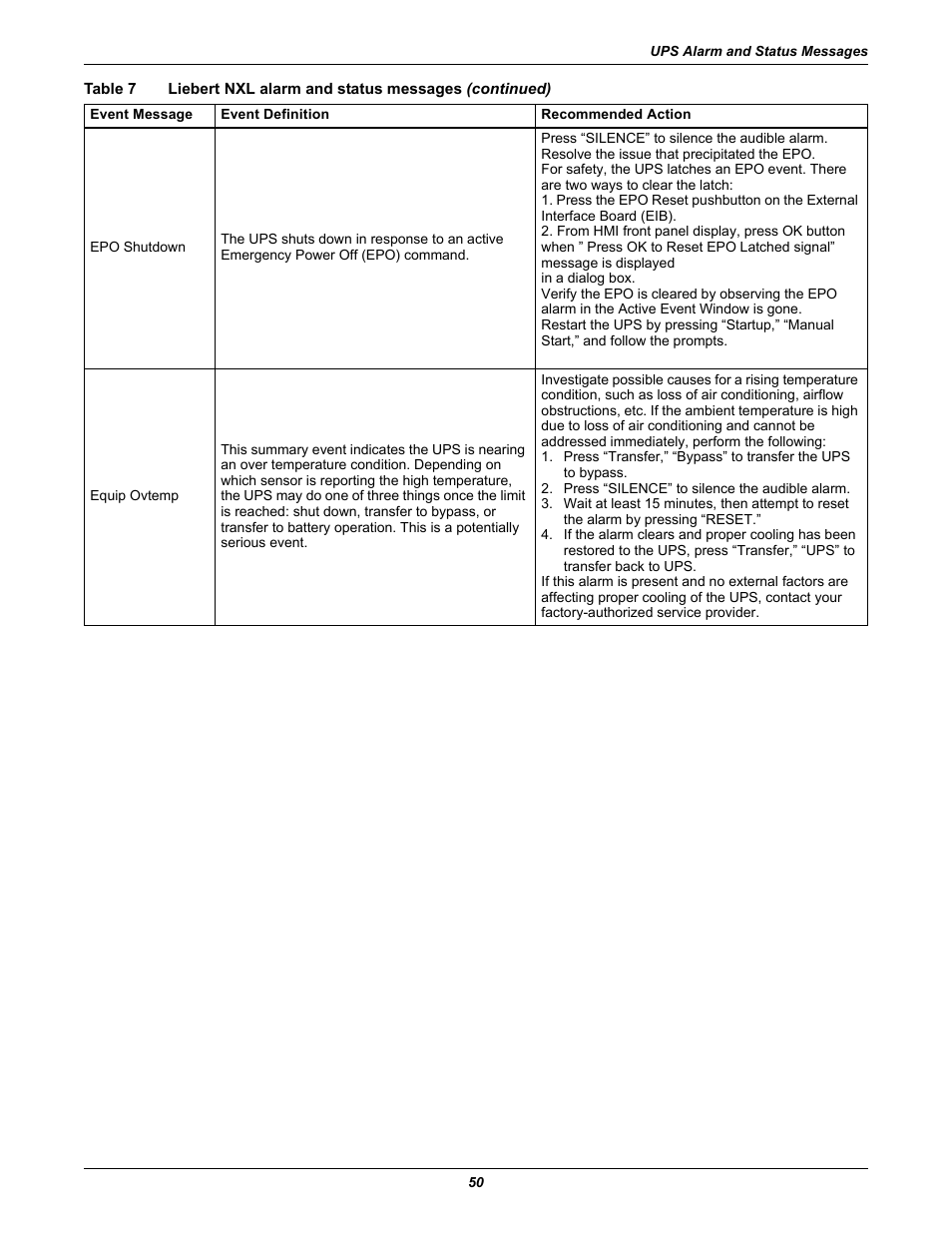 Emerson 250-400kVA User Manual | Page 56 / 72