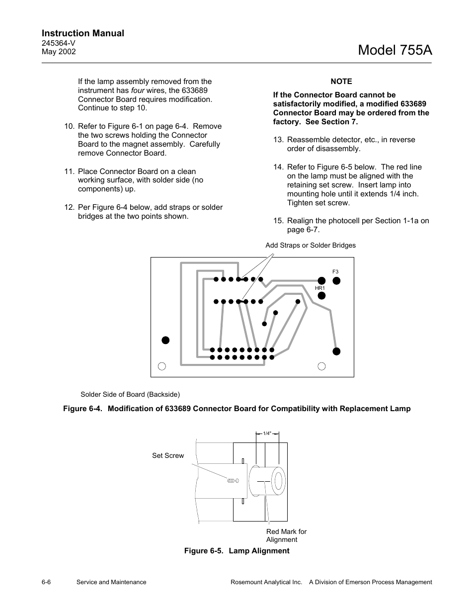5 lamp alignment, Model 755a | Emerson 755A User Manual | Page 74 / 90