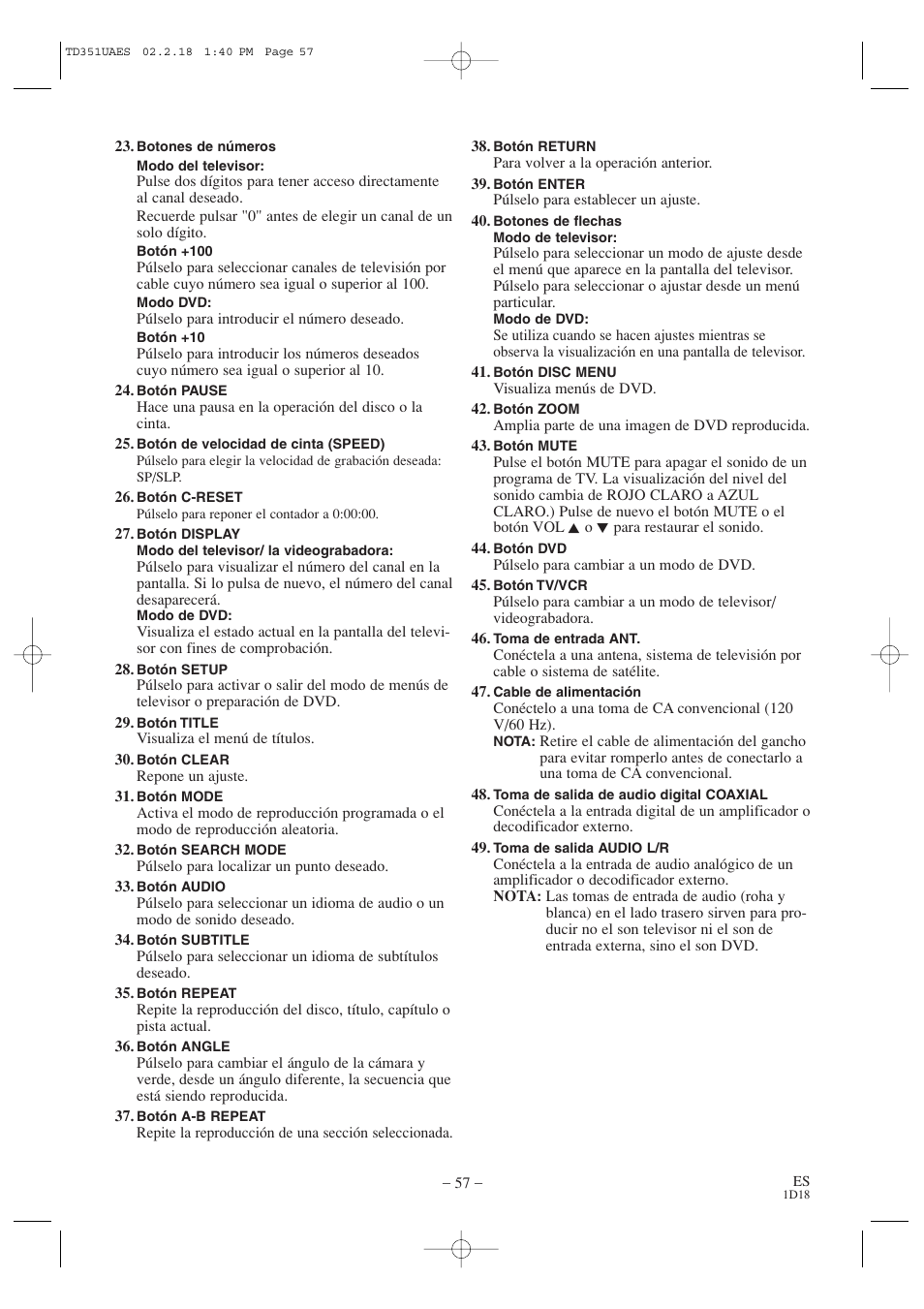 Emerson EWC19T1 User Manual | Page 57 / 64
