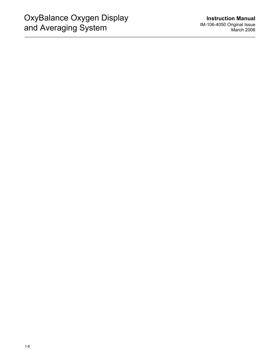 Oxybalance oxygen display and averaging system | Emerson OXYBALANCE IM-106-4050 User Manual | Page 12 / 64