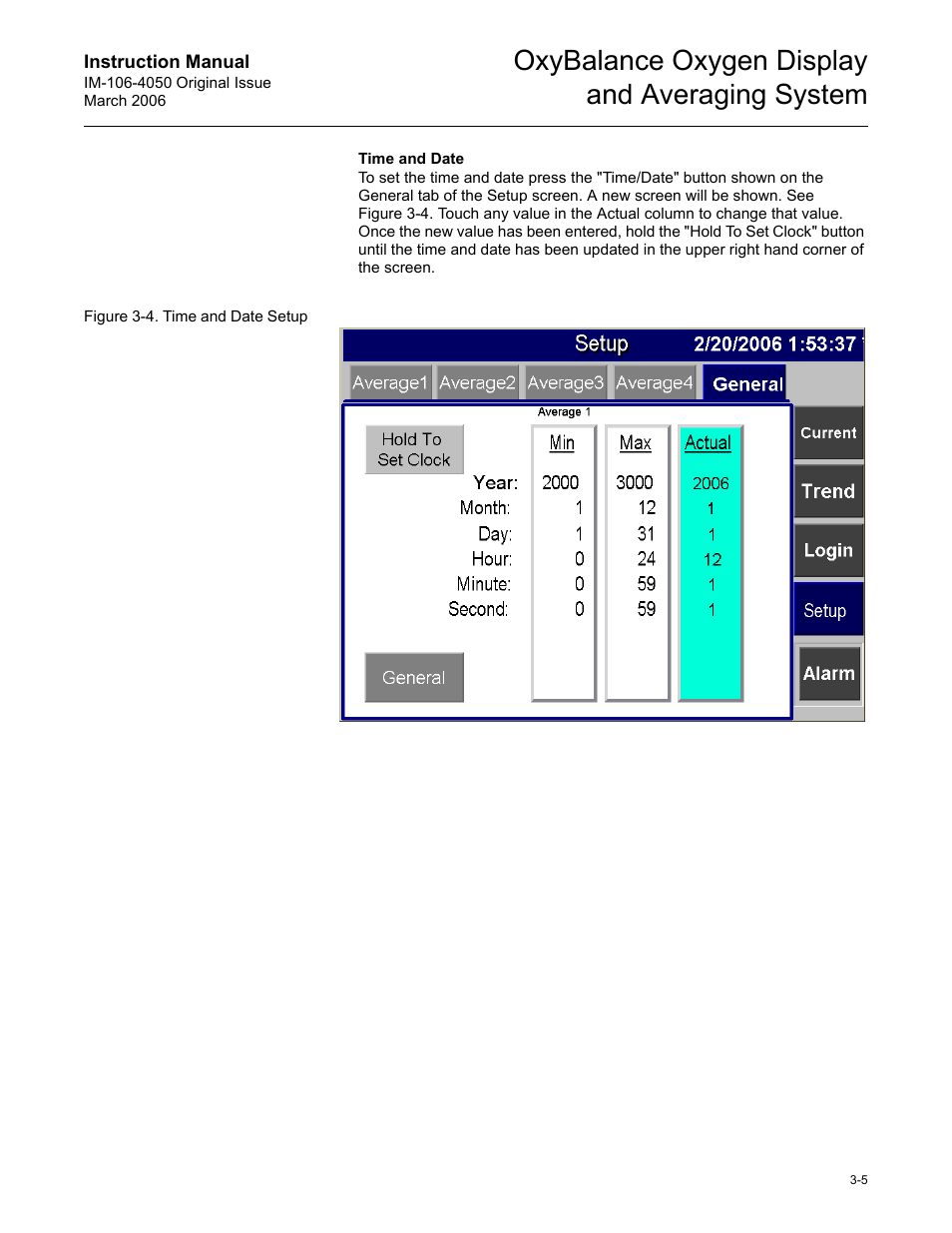 Oxybalance oxygen display and averaging system | Emerson OXYBALANCE IM-106-4050 User Manual | Page 21 / 64
