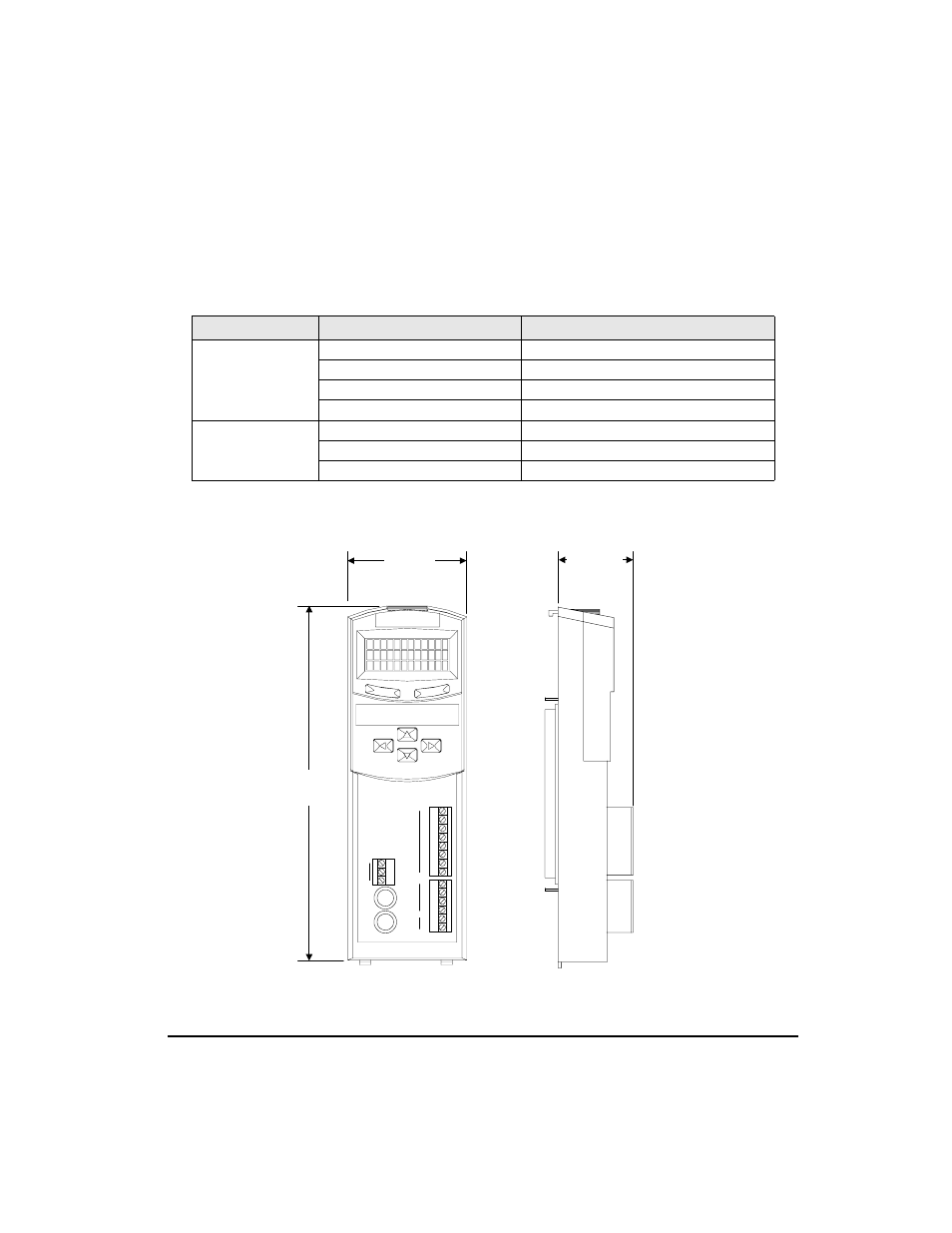 Specifications, Dimensions and clearances, Fm-3 programming module reference manual | Emerson FM-3 User Manual | Page 263 / 292