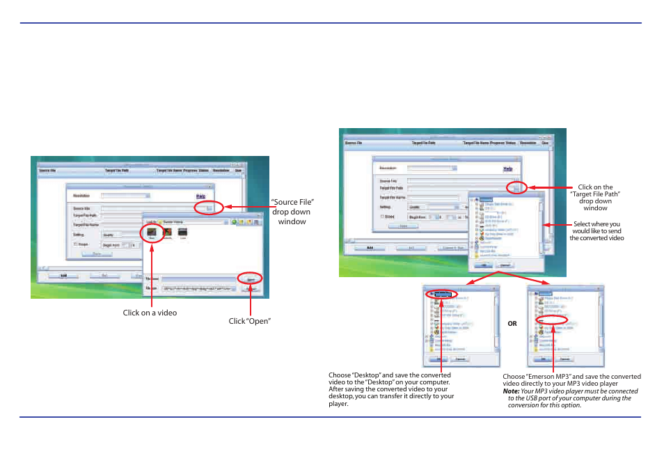 Emp517-2 [final] 23, Creating avi videos (cont.) | Emerson MP3 MUSIC & VIDEO PLAYER EMP517-2 User Manual | Page 23 / 35