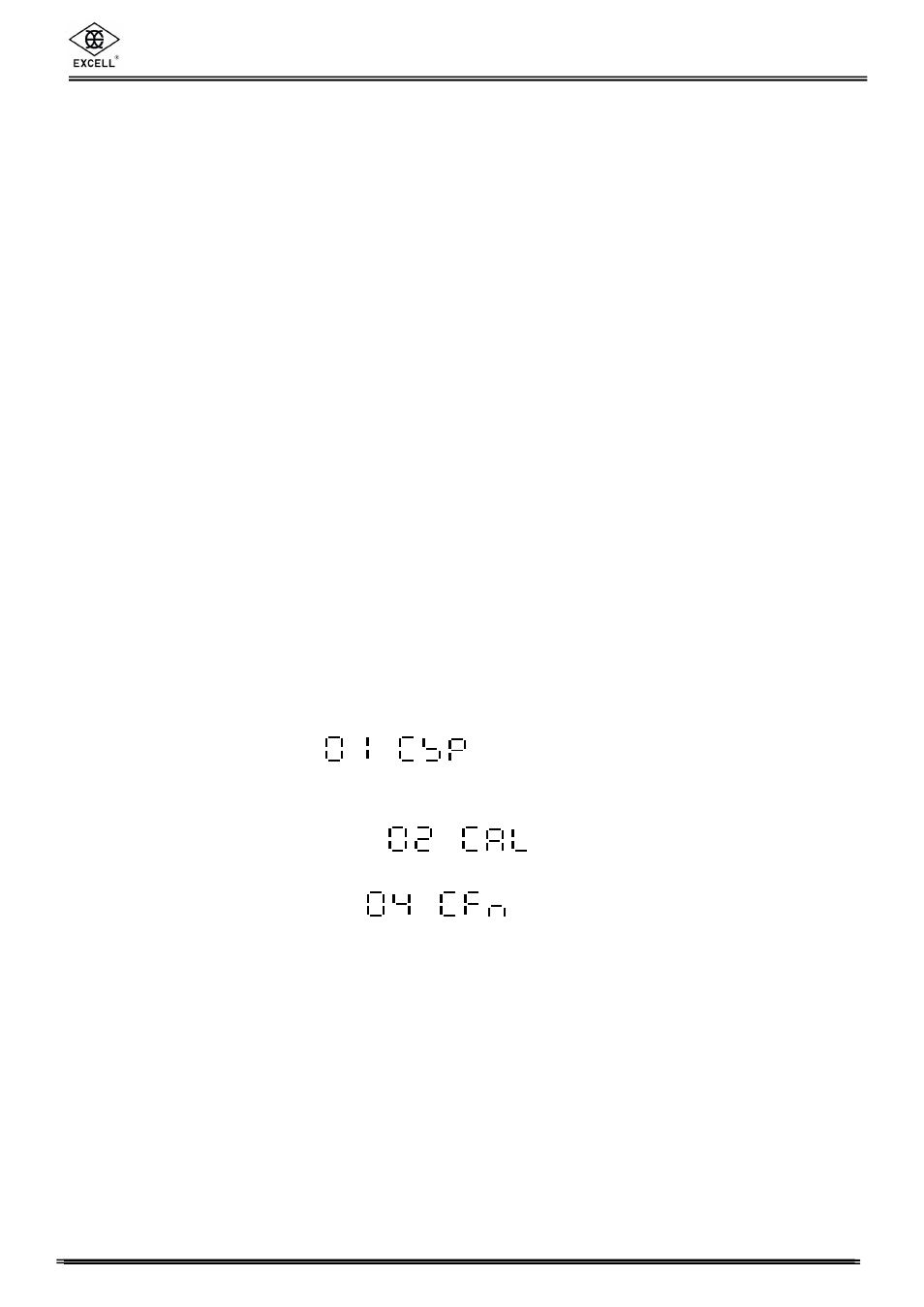 Table of content, Safety precaution, Chapter 1> features and specification | Chapter 2> keypad operation instruction, Chapter 3> front & rear panels, Chapter 4> installation, Chapter 5> internal calibration, Chapter 6> special function, Excell precision co., ltd | Excell Precision FM User Manual | Page 2 / 36