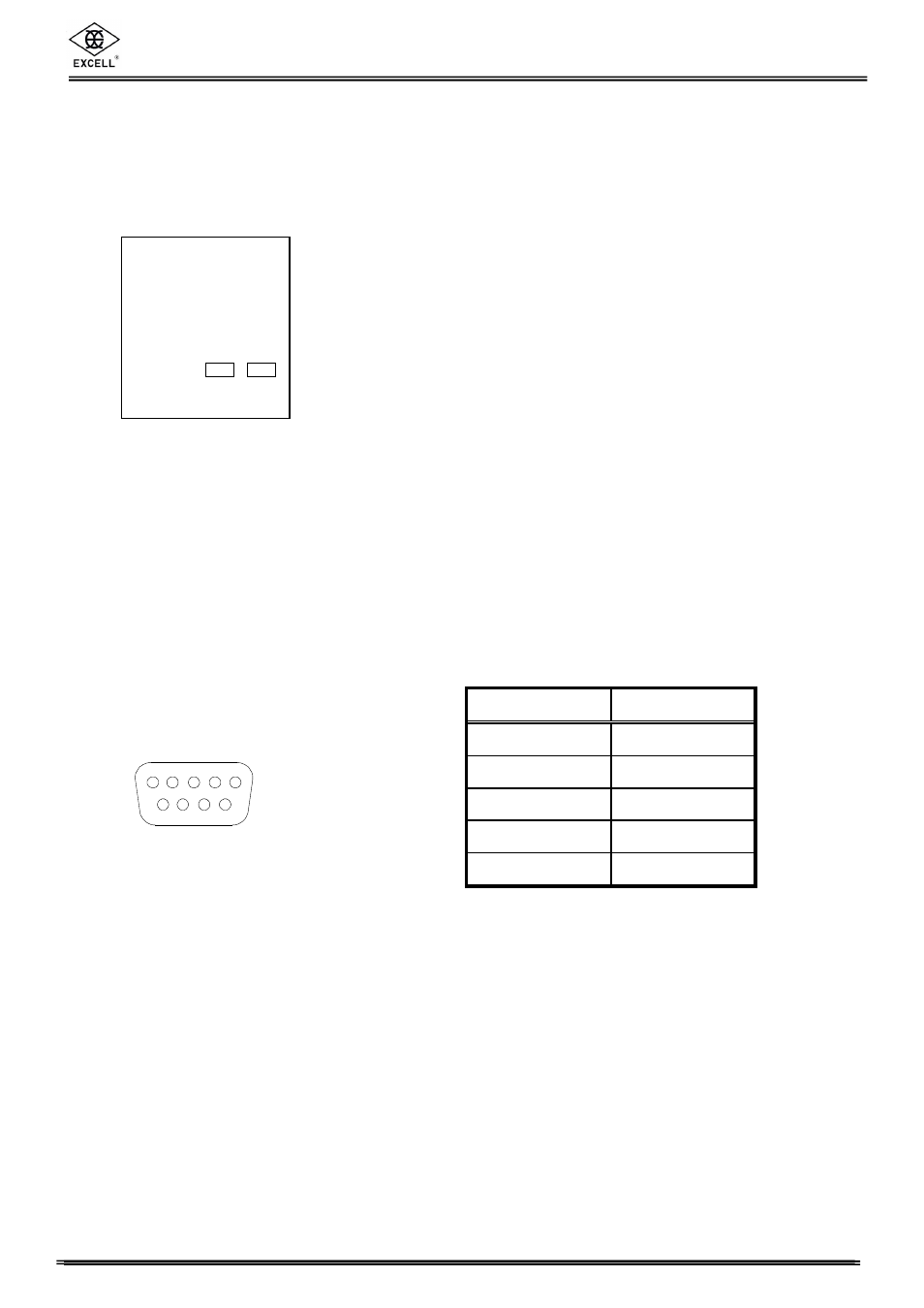Chapter 7> transmission interface, Excell precision co., ltd, 2 pin allocation of rear panel | Excell Precision FM User Manual | Page 25 / 36