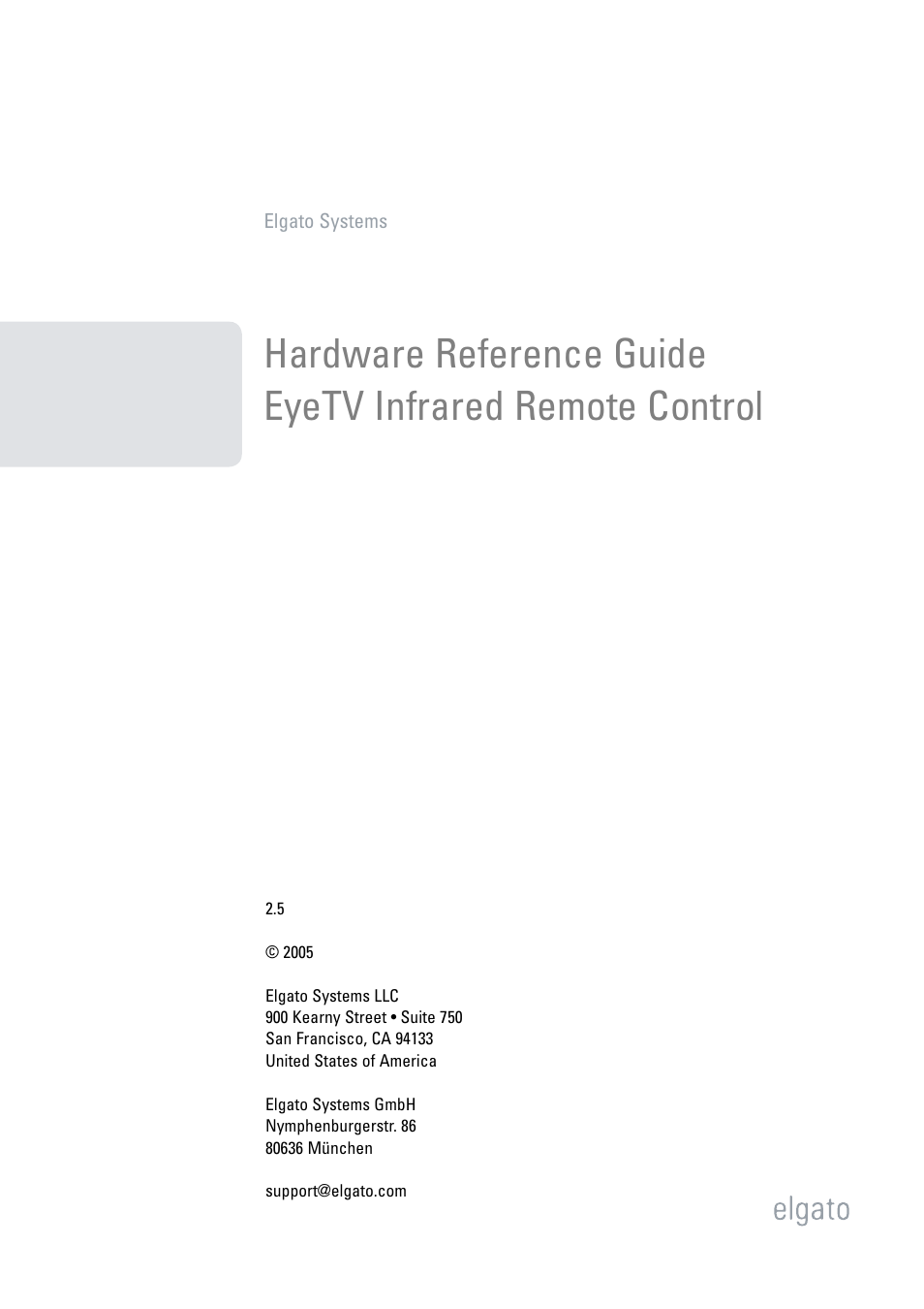 Elgato EyeTV User Manual | 5 pages