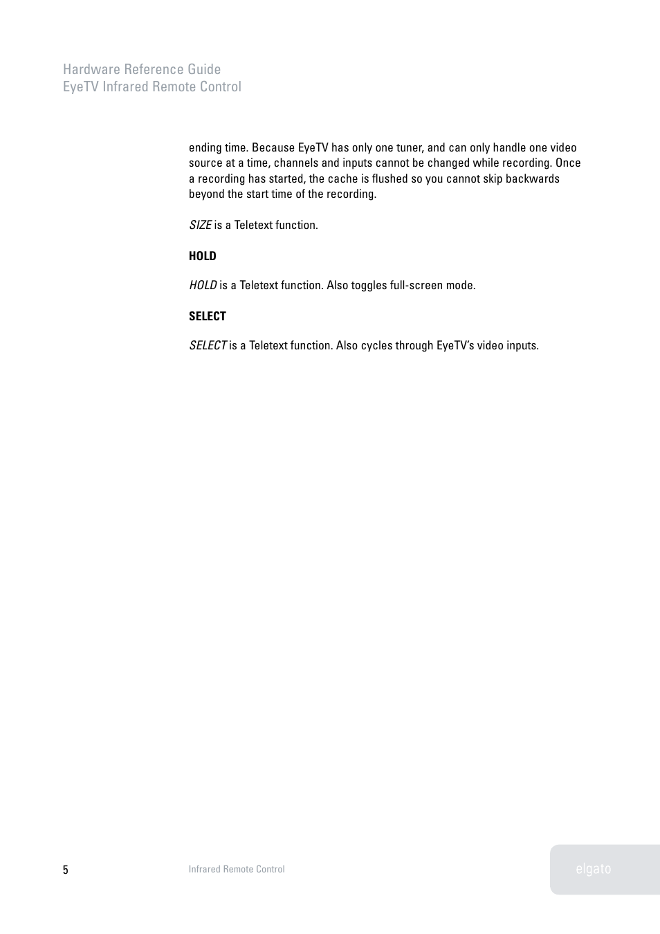 Elgato EyeTV User Manual | Page 5 / 5