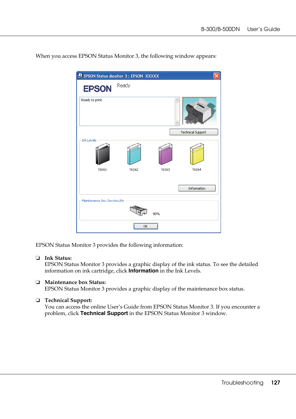 Epson B 500DN User Manual | Page 127 / 168