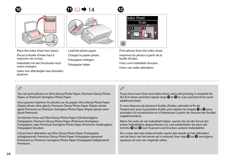 Kr & 14 l | Epson Stylus TX210 series User Manual | Page 26 / 52