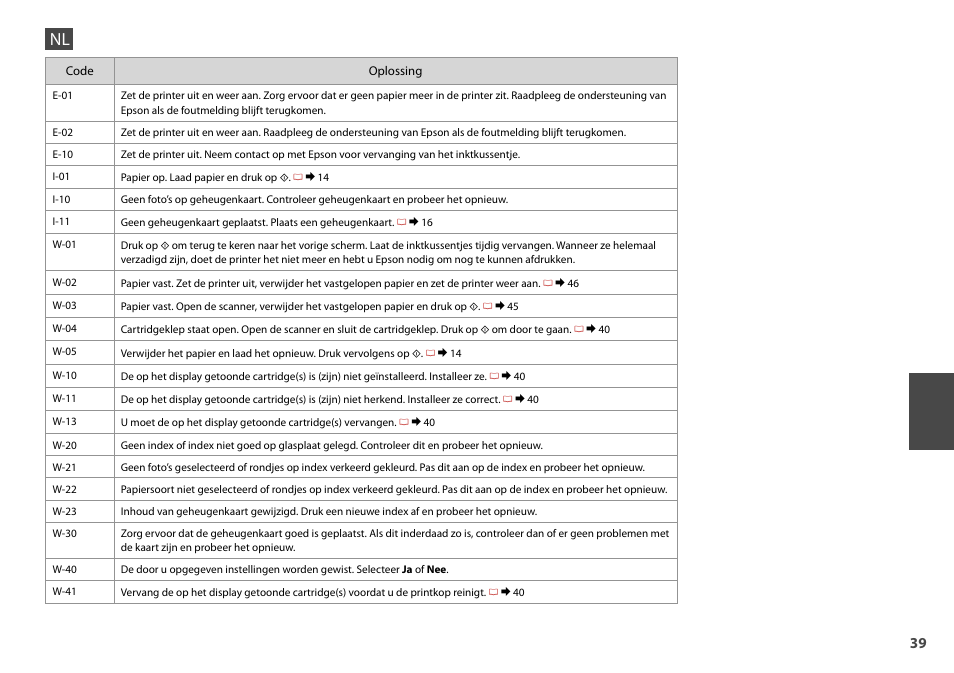 Epson Stylus TX210 series User Manual | Page 39 / 52