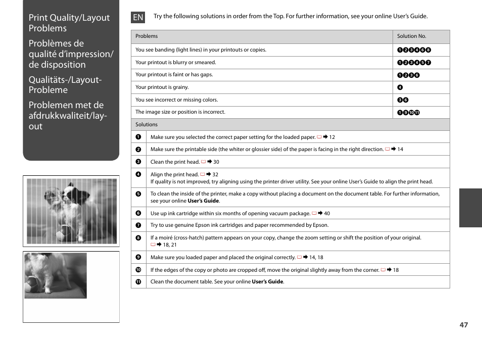 Epson Stylus TX210 series User Manual | Page 47 / 52