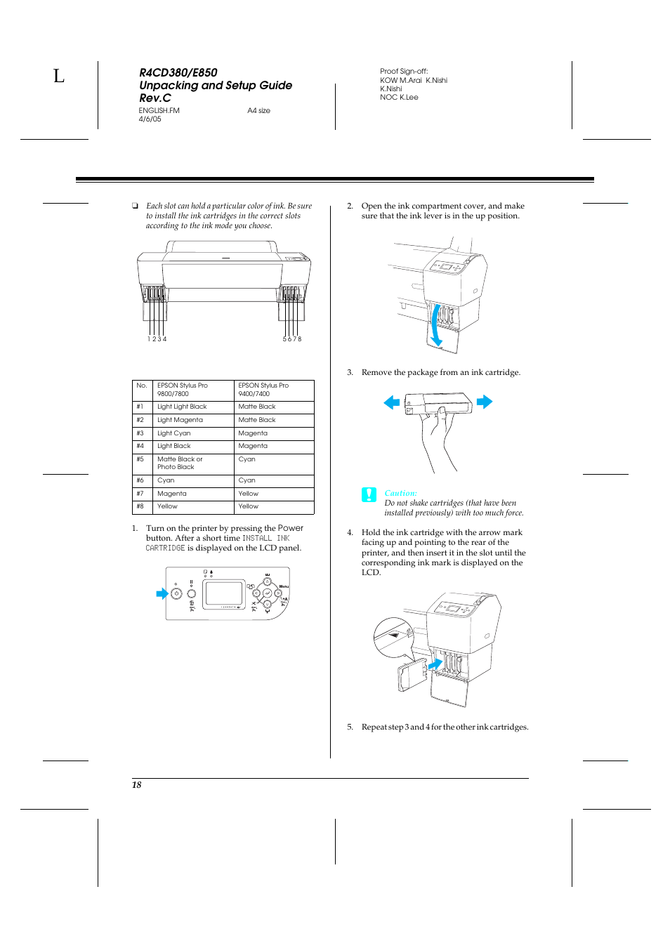 Epson 7800 User Manual | Page 18 / 27