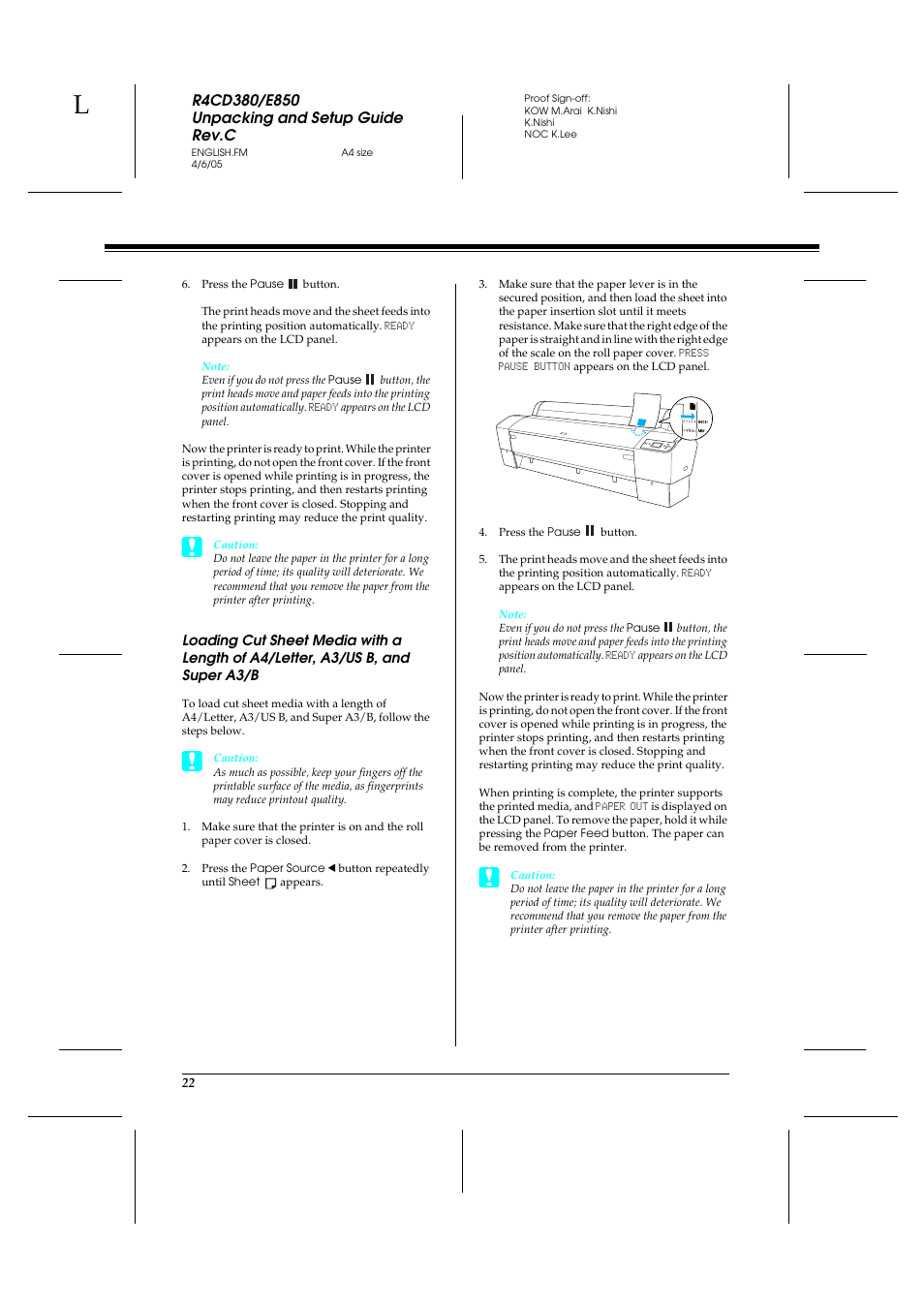 Epson 7800 User Manual | Page 22 / 27