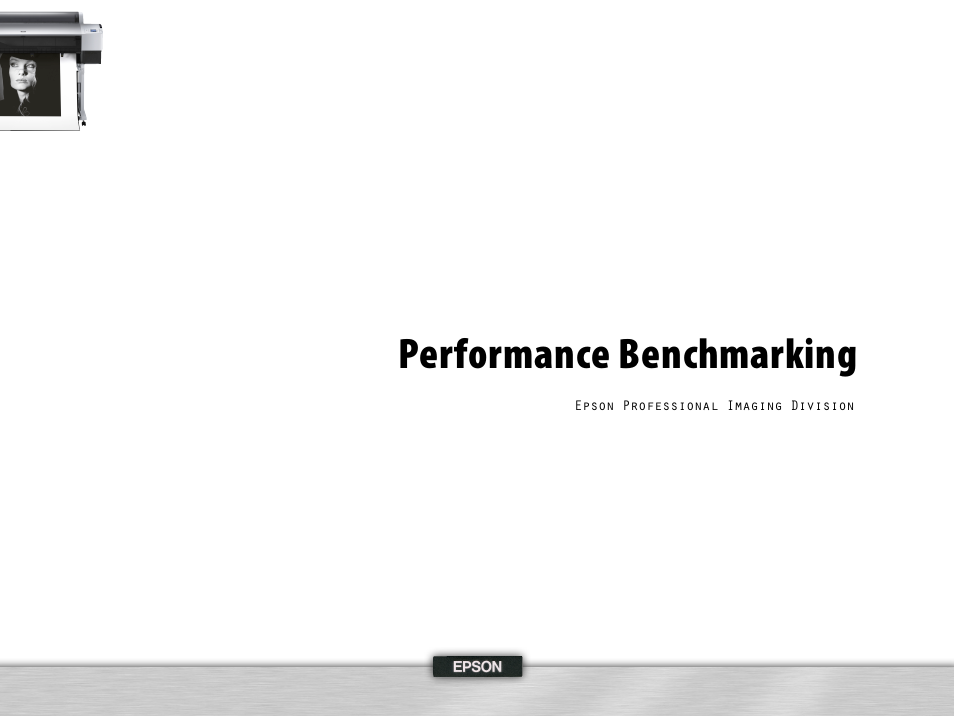 Performance benchmarking | Epson 995 User Manual | Page 40 / 52