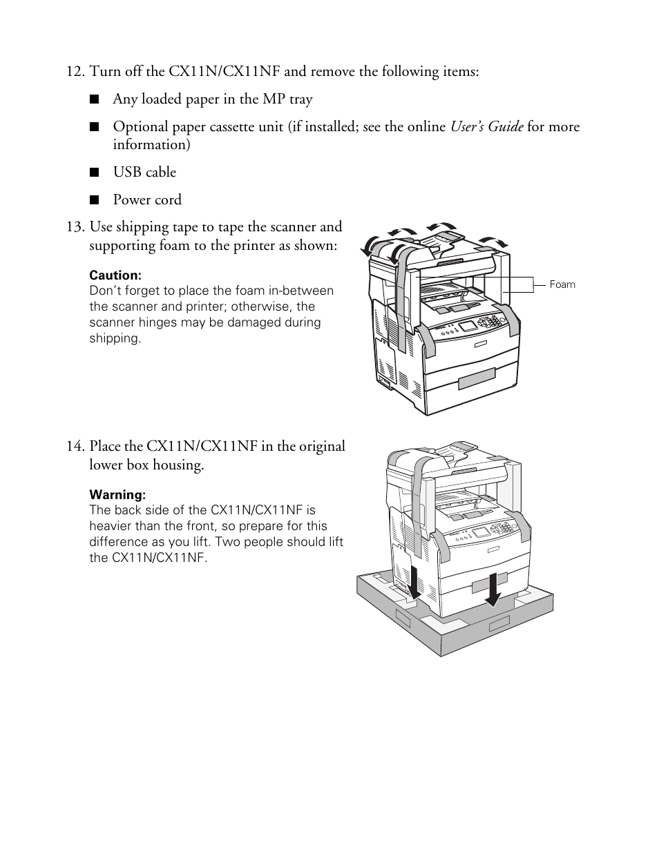 Epson AcuLaser F CX11N User Manual | Page 3 / 6