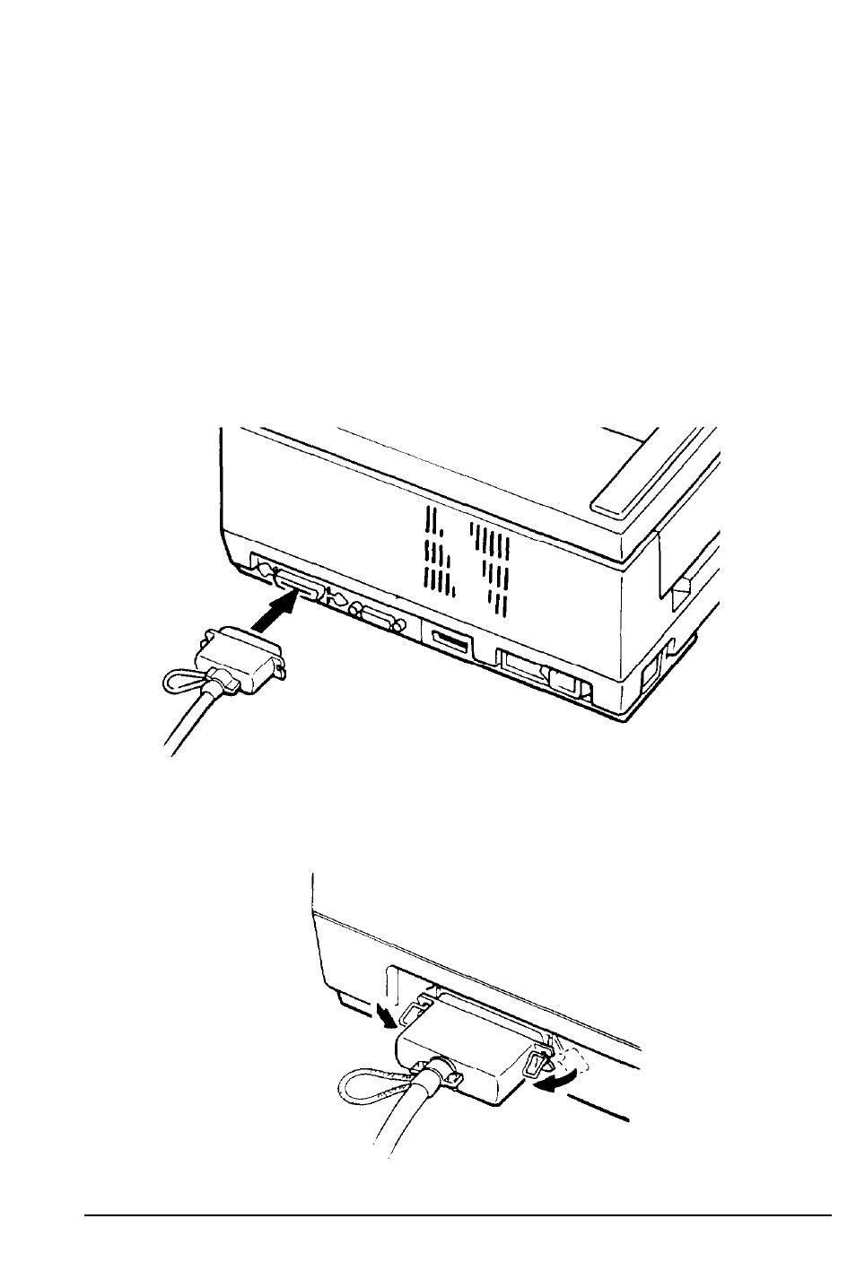 Connecting the parallel interface | Epson Action Laser User Manual | Page 50 / 219