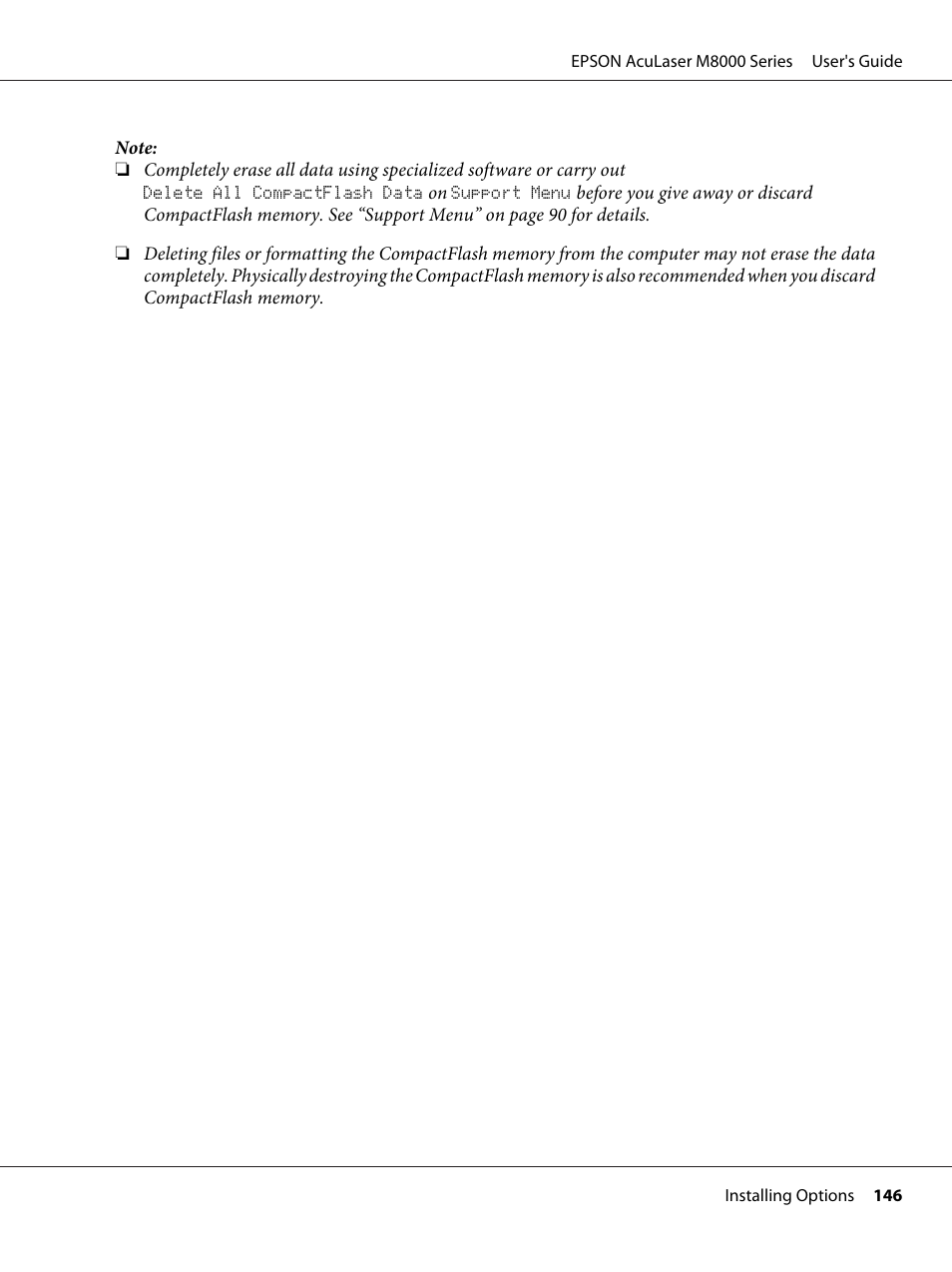 Epson ACULASER M8000 series User Manual | Page 146 / 248