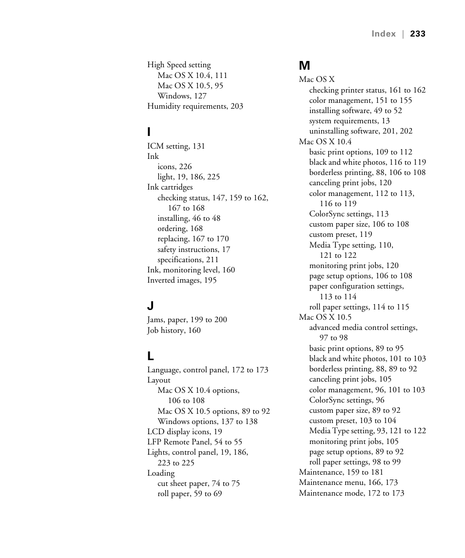 Epson STYLUS 7900 User Manual | Page 233 / 238