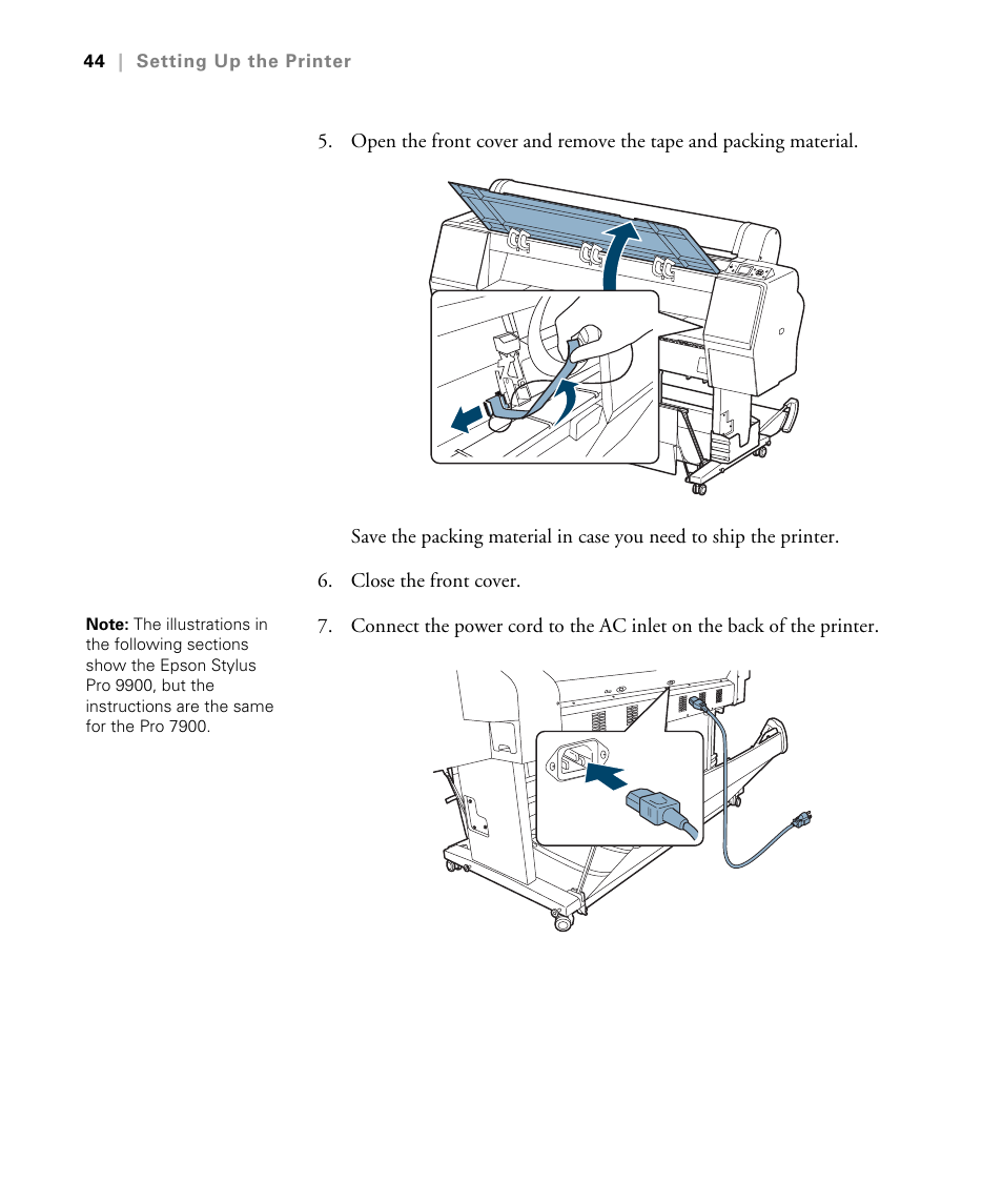 Epson STYLUS 7900 User Manual | Page 44 / 238
