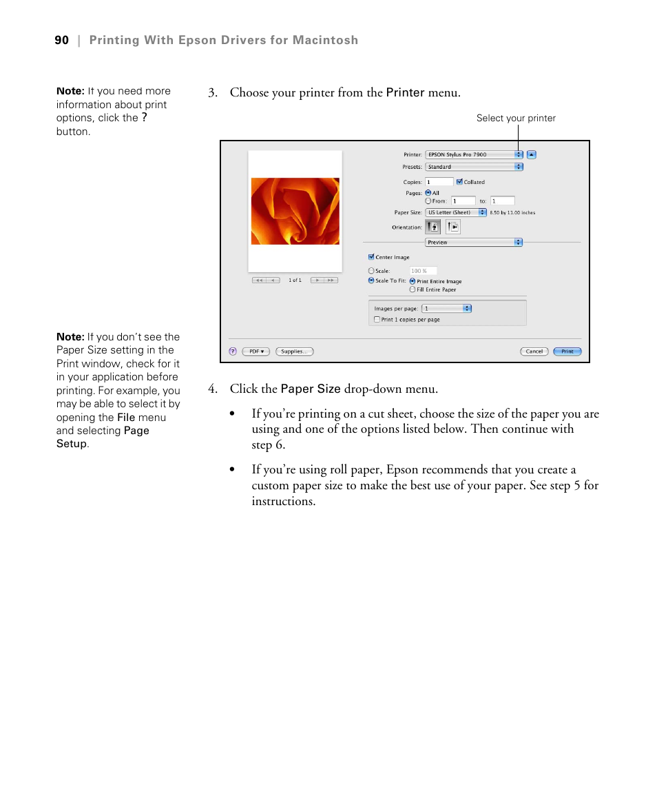 Epson STYLUS 7900 User Manual | Page 90 / 238