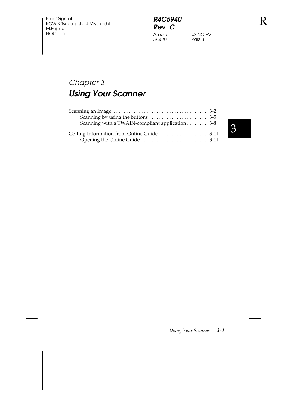 Using your scanner, Chapter 3 | Epson 1240U Photo User Manual | Page 35 / 48