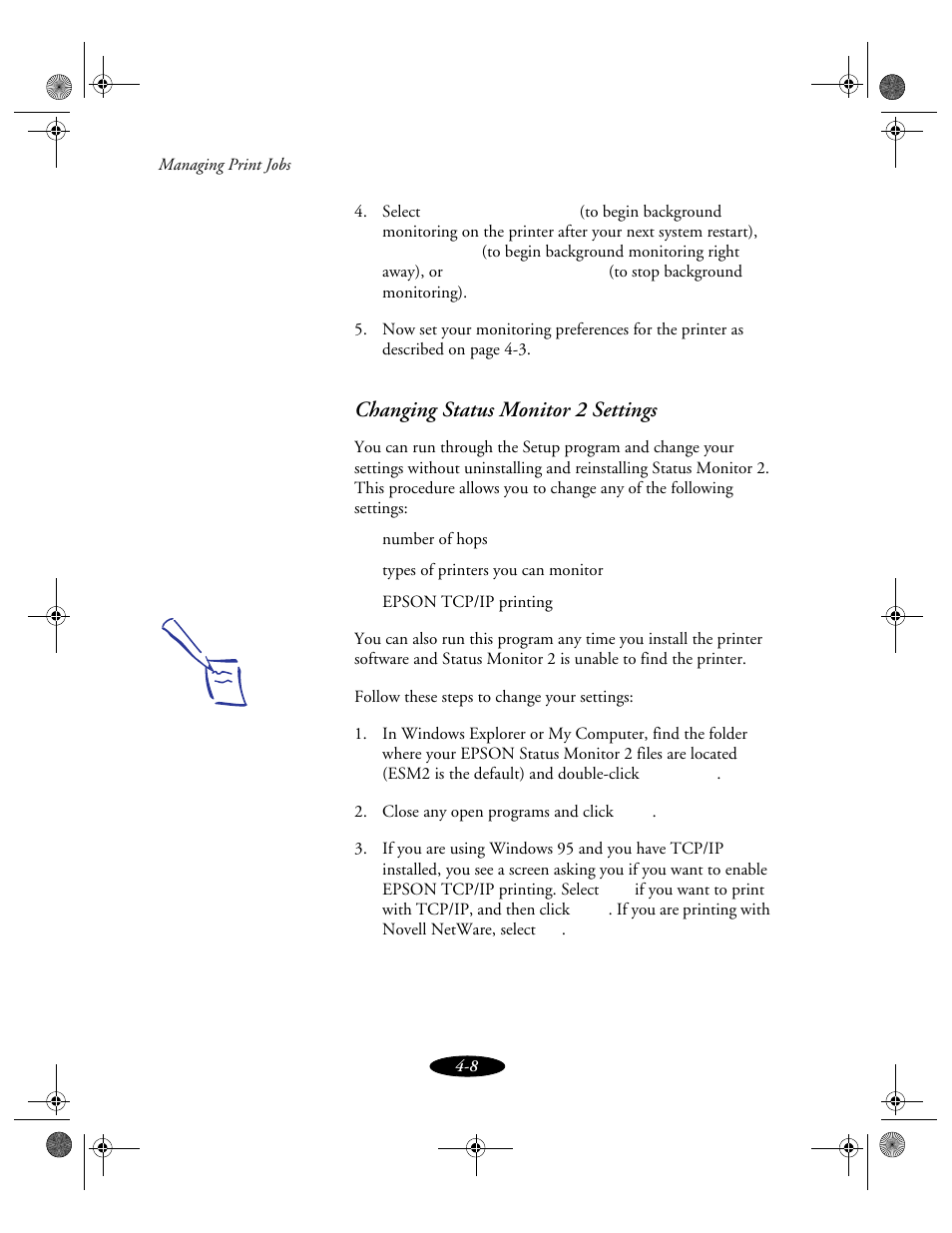 Changing status monitor 2 settings | Epson 850N User Manual | Page 79 / 179