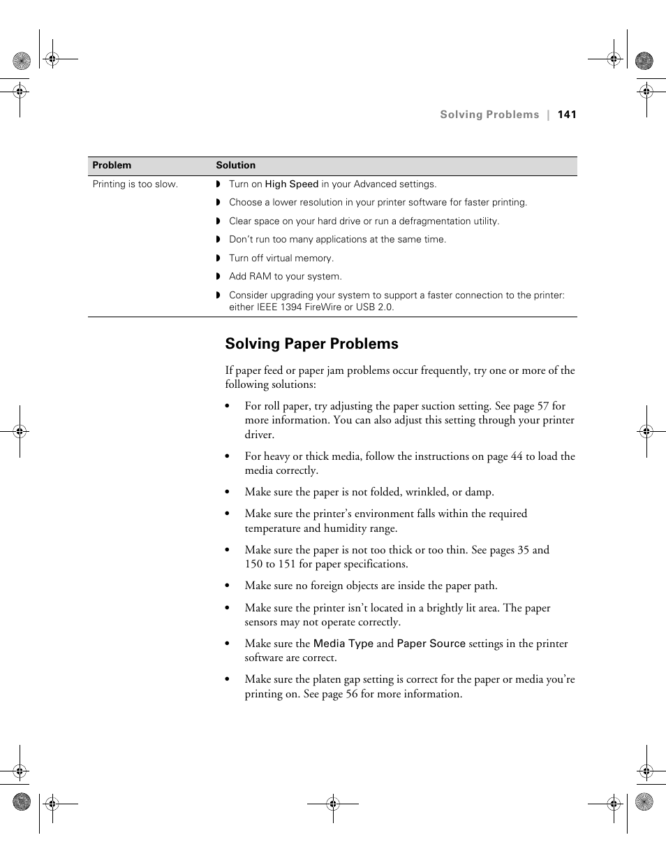 Solving paper problems | Epson PRO 4800 User Manual | Page 141 / 160
